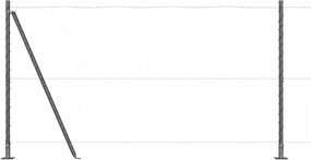 vidaXL Stâlp de gard. 7 pcs Gri Oțel