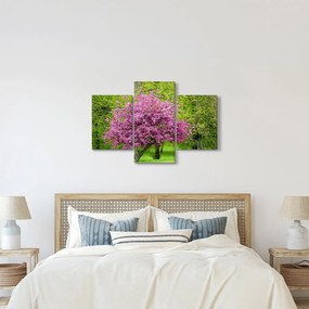Tablou cu pom înflorit pe luncă (90x60 cm)
