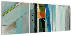 Tablou - Abstract (cu ceas) (90x30 cm)