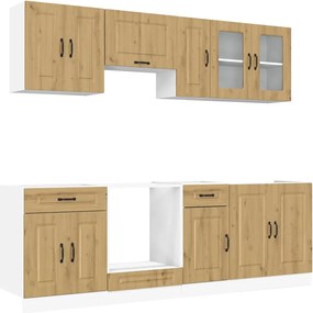 vidaXL Set dulap de bucătărie 8 piese „Kalmar” stejar artizanal lemn