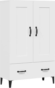 vidaXL Dulap înalt, alb, 70x31x115 cm, lemn compozit