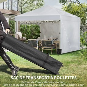 Outsunny Tonela barnum de grădină pop-up pliant reglabilă în înălțime protecție UV 30+ 2 pereți laterali sac de transport inclus | Aosom Romania