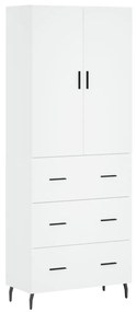 3195859 vidaXL Dulap înalt, alb, 69,5x34x180 cm, lemn compozit