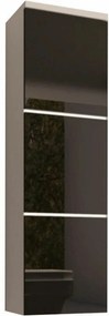 Dulap MASON BL 11, negru lucios/alb, DTD laminat, cu 3 usi si iluminar