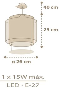 Lustră pentru copii BABY CHICK 1xE27/15W/230V Dalber 76872