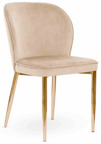 Scaun tapitat Aine bej/auriu - H87 cm