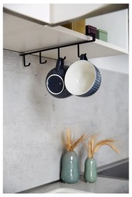 Suport 4 căni metalic pentru raft Wenko, negru