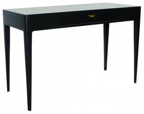 Birou negru din lemn de pin, 1 sertar, Ernest