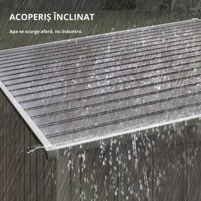 Outsunny Casă din Metal Galvanizat 7 x 5ft, cu Ușă Glisantă | Aosom Romania
