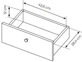 Comodă Scandia 2D3S (Stejar scandi + jedlička scandi). 1071386
