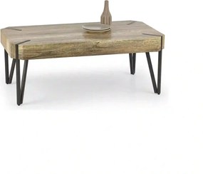 Masuta EMILY, stejar salbatic/negru, 110x60x42 cm