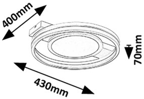 Rabalux 71401 - Plafonieră LED dimabilă SHIRIN LED/40W/230V 3000-6500K + telecomandă