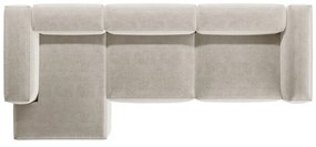 Colțar bej (cu colț pe partea stângă/cu șezlong) Bergamo – Cosmopolitan Design