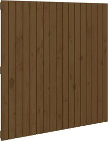vidaXL Tăblie de pat pentru perete, maro miere, 108x3x110 cm, lemn pin