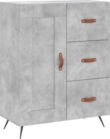 vidaXL Servantă, gri beton, 69,5x34x90 cm, lemn compozit