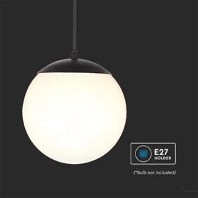 Lustră de exterior pe lanț 1xE27/60W/230V IP44 negru
