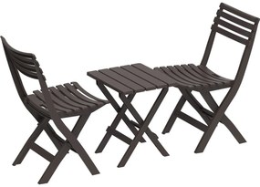Duramax Set mobilier de balcon 3 piese, maro
