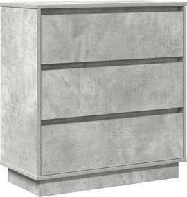 vidaXL Dulap de noapte Gri din beton 71 x 34,5 x 75 cm Lemn compozit