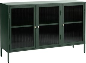 Vitrină din metal Unique Furniture Bronco, înălțime 85 cm, verde