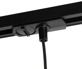 Sistem de iluminat pe șină modern cu 5 lămpi suspendate bronz închis monofazat - Iconic Frini