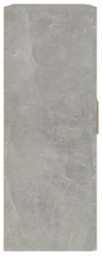 Dulap de perete, gri beton, 69,5x32,5x90 cm, lemn prelucrat 1, Gri beton