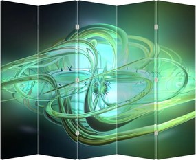 Paravan - Abstracție verde (210x170 cm)