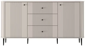 Comoda cu sertare Versper 160 cm - cașmir / negru Picioare