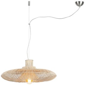 Lustra realizata manual din rattan, material natural, durabil si ecologic Kalahari L single KALAHARI/70/H1/N