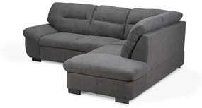 Coltar dreapta extensibil, Toronto, 218 x 262 x 94 cm, lada de depozitare, gri