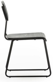 Scaune de dining negre 2 buc. Aira – Marckeric