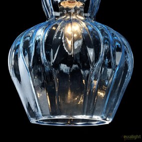Pendul modern din sticla Eustoma, albastru deschis MYMOD238-PL-01-BL