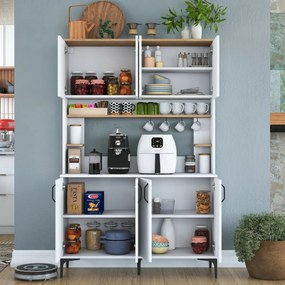 Dulap Jevy Walnut și Alb