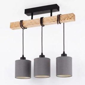 Brilagi - Lustră aplicată NUBILA 3xE27/60W/230V pin/antracit