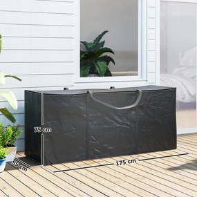 Outsunny Sac Grădină 720L Impermeabil Negru | Aosom Romania