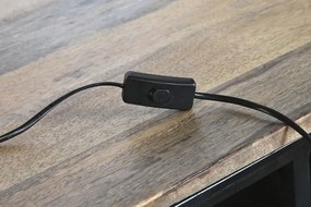 Consola de bar din lemn de mango si metal, cu intrerupator pentru faruri, Rover
