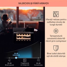 Klarstein Vinsider 24 Built-In Uno, vinotecă, 1 zonă, 24 de sticle, EEK G
