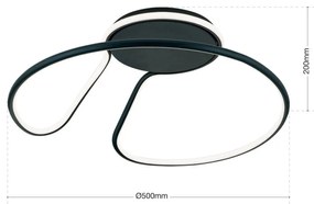 Lustra LED aplicata stil minimalist CLAIRE neagra