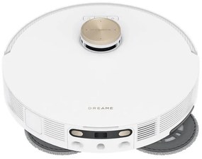 Robot aspirator cu autogolire Dreame L20 Ultra, 5300 Pa, 5200 mAh, 75W, Pana la 300m², Cartografiere 3D, Senzor LDS, Uscare mop, Autonomie pana la 210 min, Alb