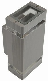 Aplică perete exterior LITEK 2xGU10/30W/230V IP44 gri