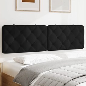 374741 vidaXL Pernă tăblie de pat, negru, 180 cm, catifea