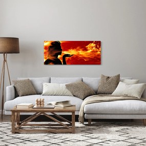 Tablou femeii în foc (120x50 cm)