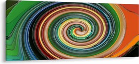 Tablou abstract - spirala colorata (120x50 cm)