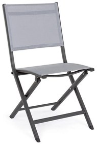 Scaun de grădină gri din metal Elin – Bizzotto