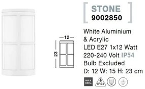 Aplica pentru iluminat exterior IP54 STONE
