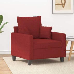 Canapea de o persoana, rosu vin, 60 cm, material textil Bordo, 78 x 77 x 80 cm