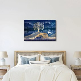 Tablou - Cerbi în luna plină (90x60 cm)