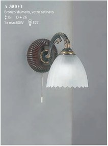 Aplica de perete design italian din alama cu lemn 3510