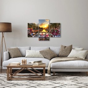 Tablou - Răsărit de soare la Amsterdam (90x60 cm)