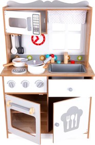 Bucătărie din lemn pentru copii cu accesorii,