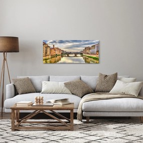 Tablou orașului cu râu (120x50 cm)